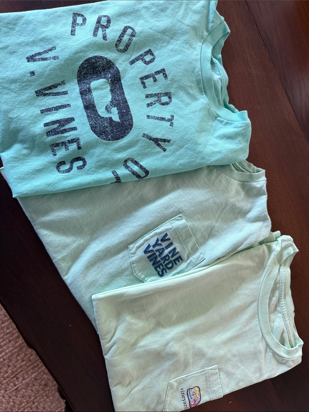 Vineyard Vines Mint Green Graphic & Pocket Tee Set